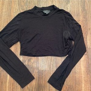 Womens Wednesday’s Girl Crop Mock Neck LS Size XS